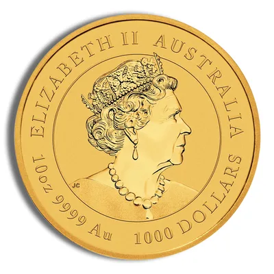 2023 10 oz Australia Gold Lunar Rabbit BU - Series III — reverse view