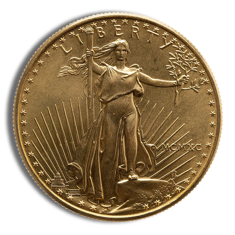1990 1 oz Gold Eagle - BU (MCMXC) — Gold bullion from Standard Bullion