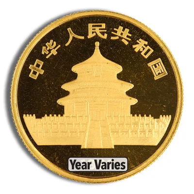1/2 oz China Gold Panda - BU - Unsealed (Year Varies) — reverse view