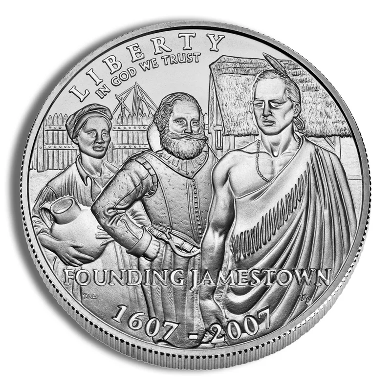 2007-P <body> Jamestown Silver Commem - BU — Silver bullion from Standard Bullion
