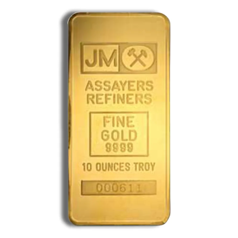 10 oz Gold Bar - Johnson Matthey — Gold bullion from Standard Bullion