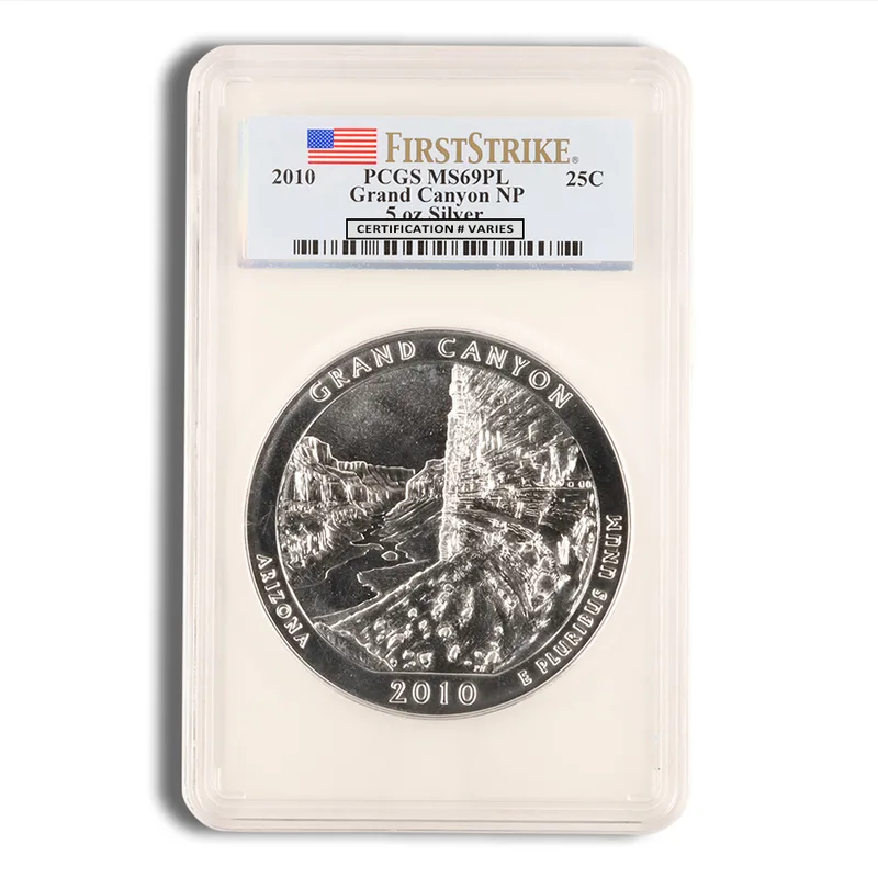 2010 5 oz ATB Grand Canyon Silver Coin PCGS MS69PL — Silver bullion from Standard Bullion