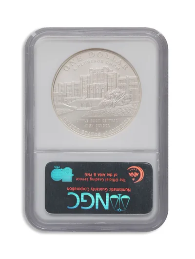 2007-P <body> Little Rock, Deseg Silver Commem - NGC MS70 — reverse view
