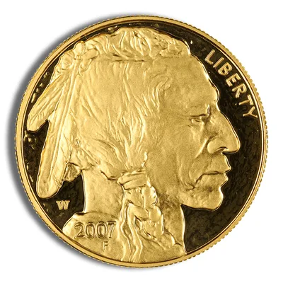 2007-W 1 oz Proof Gold Buffalo (w/Box & COA) — reverse view