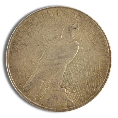 Peace Silver Dollar - F+ — reverse view