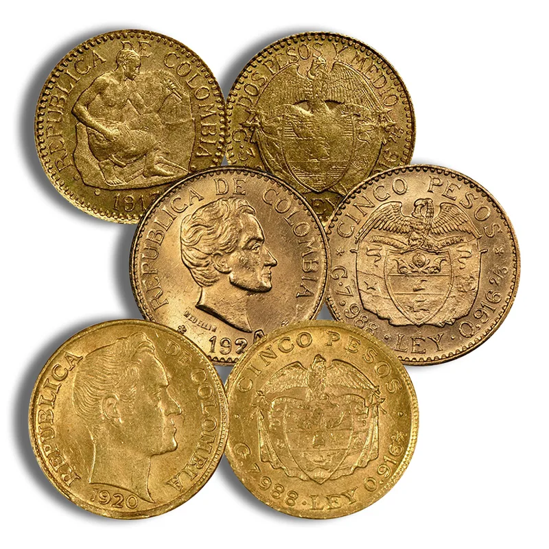 Colombia 5 Pesos Gold Coin — Gold bullion from Standard Bullion