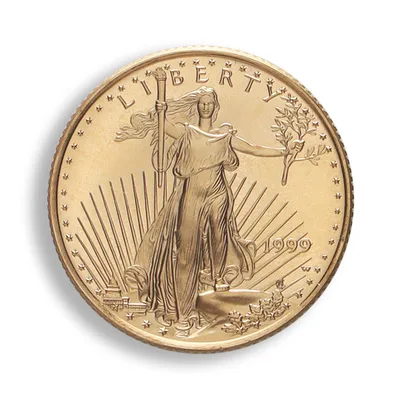 1999-W 1/4 oz Gold Eagle - Unfinished Proof Die — Gold bullion from Standard Bullion
