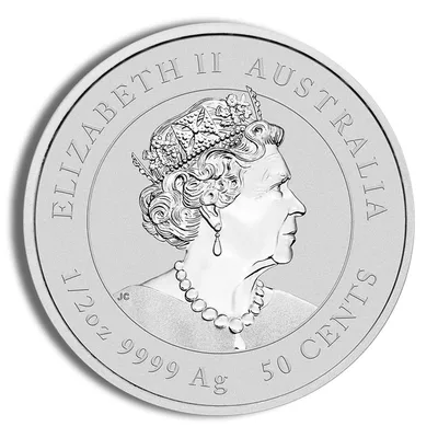2022 1/2 oz Australia Silver Lunar Tiger BU - Series III — reverse view