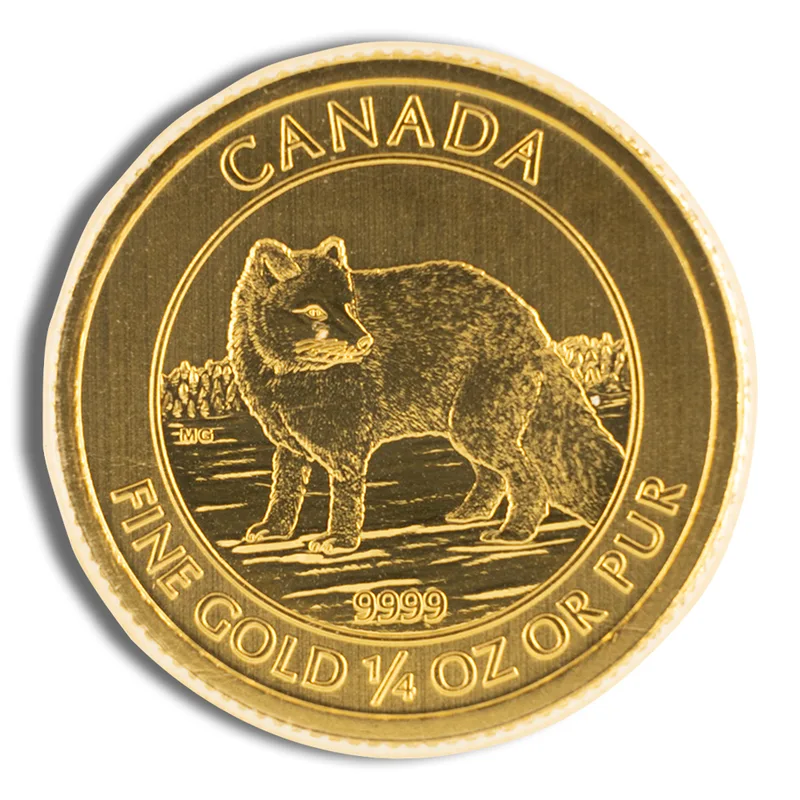 2014 1/4 oz Canadian Arctic Fox Gold Coin — Gold bullion from Standard Bullion