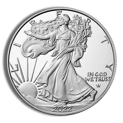 2022-S Proof Silver Eagle with Box & COA — reverse view