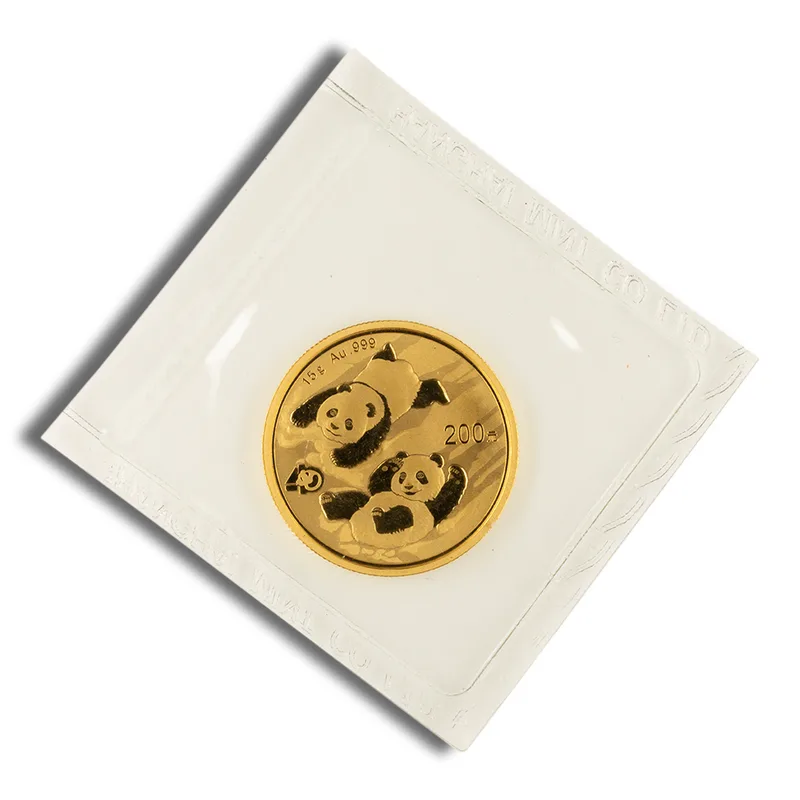 15 gram China Gold Panda - BU - Sealed (Year Varies) — Gold bullion from Standard Bullion
