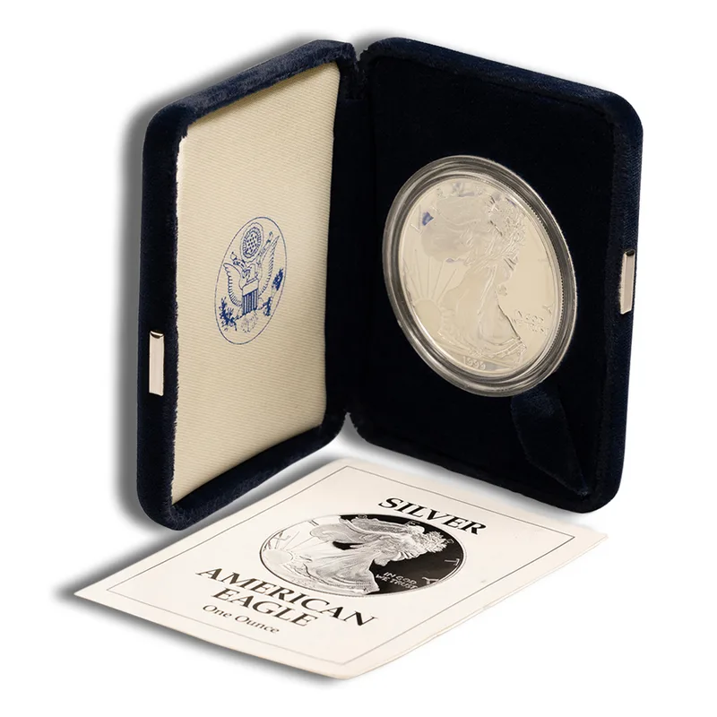 1999-P Proof Silver Eagle with Box & COA — Silver bullion from Standard Bullion