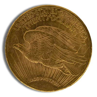 $20 Gold Saint-Gaudens Double Eagle - AU — reverse view