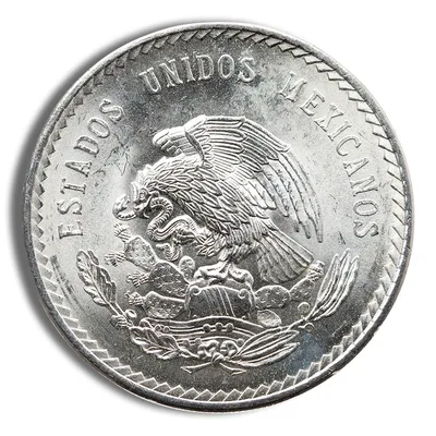 Mexico Silver 5 Pesos Cuauhtemoc (1947-1948) — reverse view