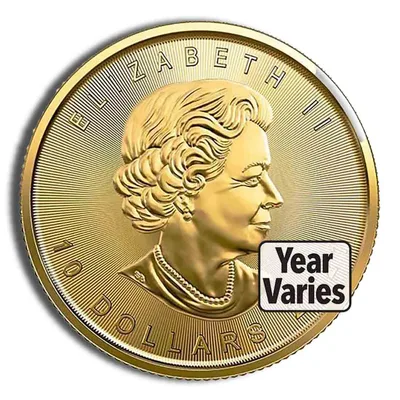 1/4 oz Gold Maple Leaf - Sealed (Year Varies) — reverse view