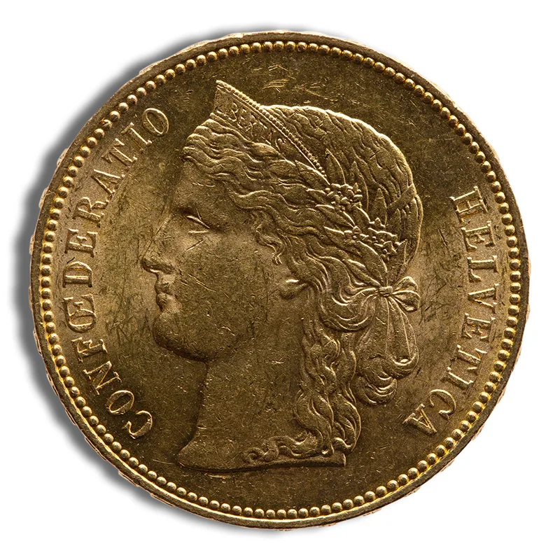 Switzerland Gold 20 Francs - Helvetica (1883-1896) — Gold bullion from Standard Bullion