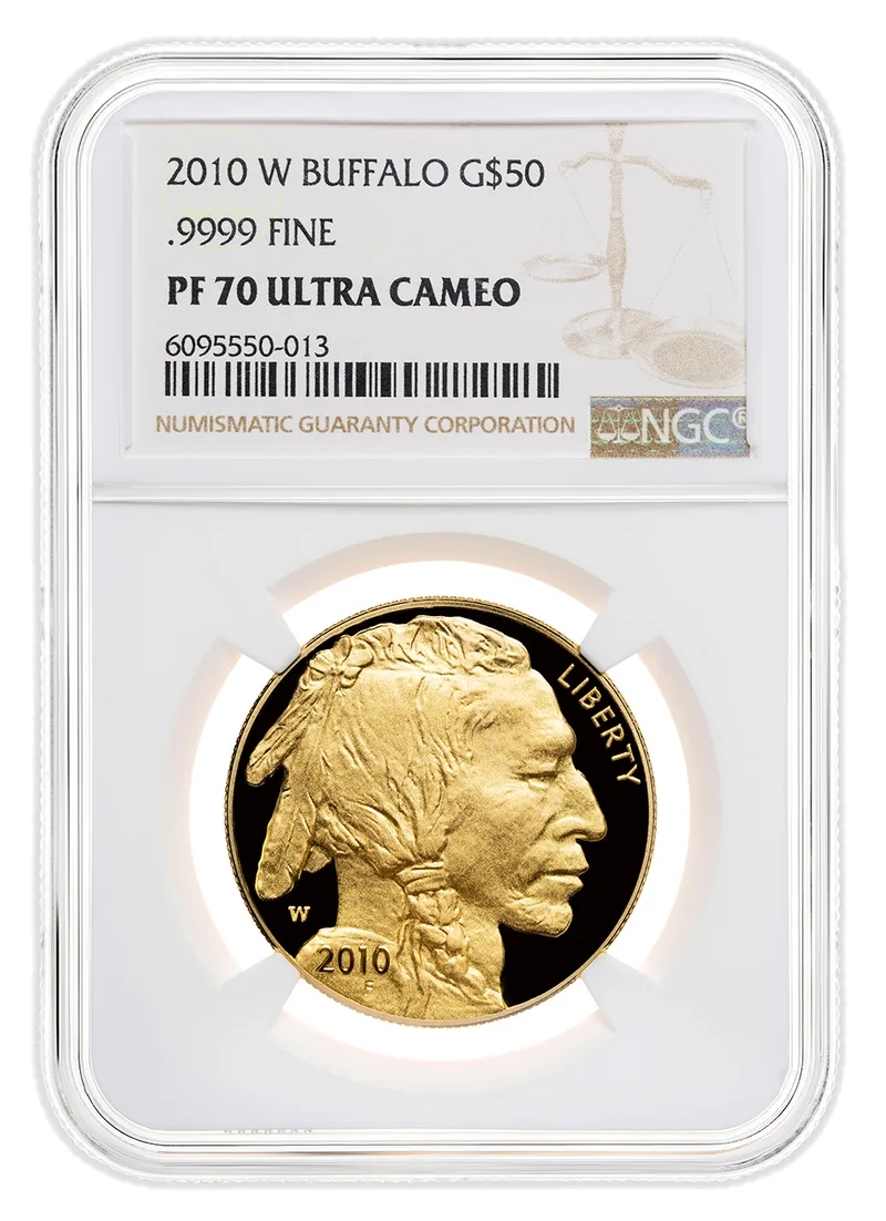 2010-W $50 Proof Gold Buffalo NGC PF70 — Gold bullion from Standard Bullion