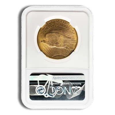 $20 Gold Saint-Gaudens Double Eagle - NGC MS64 — reverse view