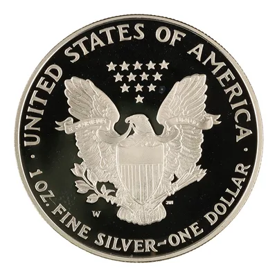 1995-W Proof Silver Eagle - Key Date — reverse view