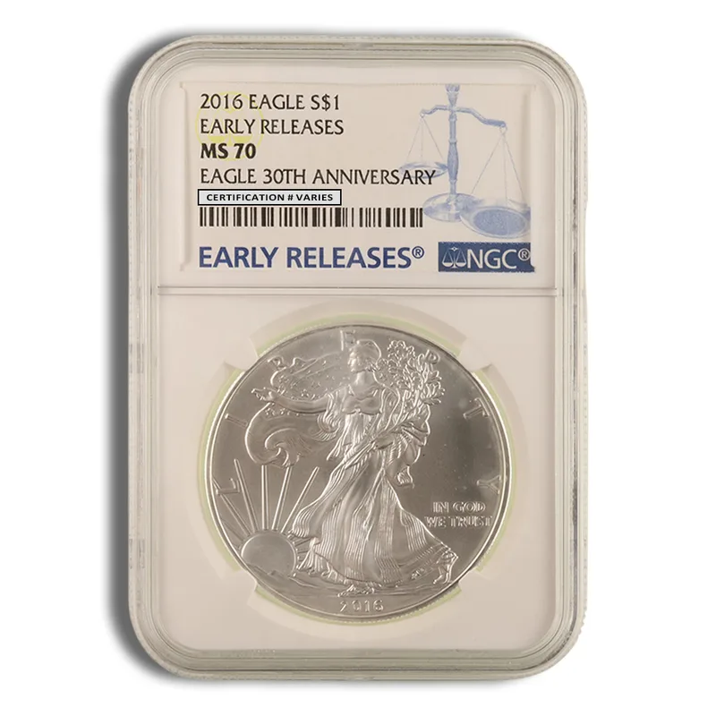 2016 Silver Eagle NGC MS70 Early Releases — Silver bullion from Standard Bullion