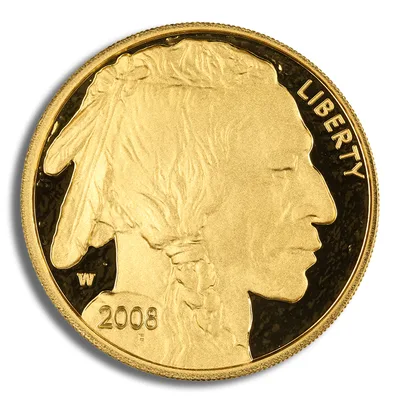 2008-W 1 oz Proof Gold Buffalo (w/Box & COA) — reverse view