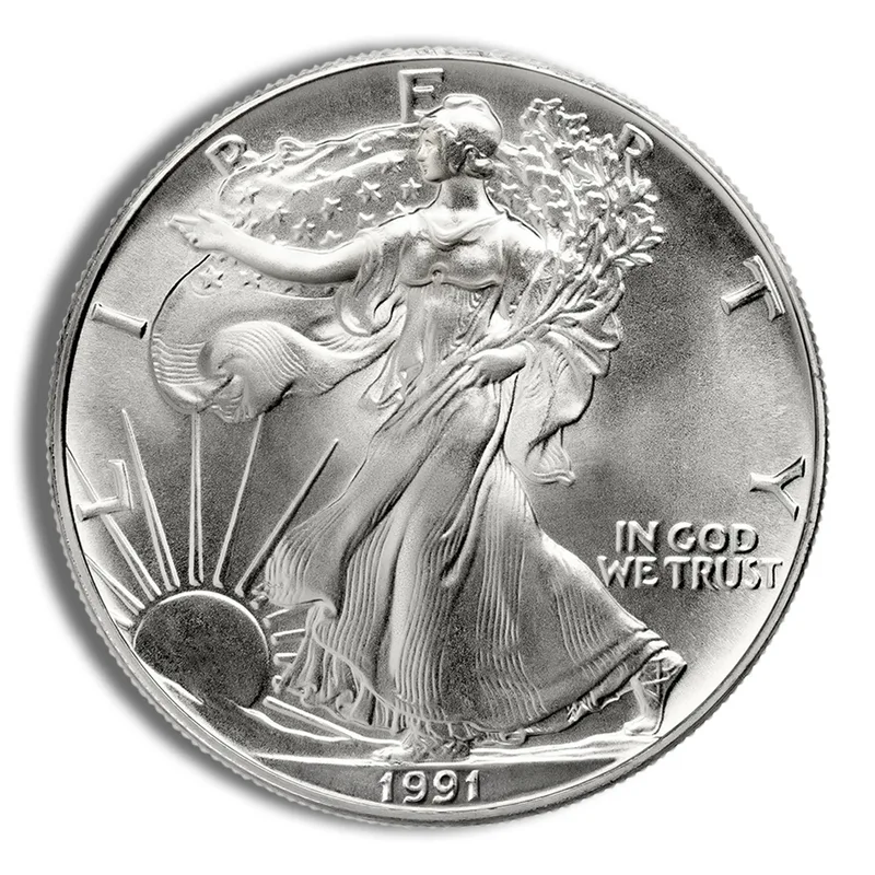 1991 Silver American Eagle - BU — Silver bullion from Standard Bullion