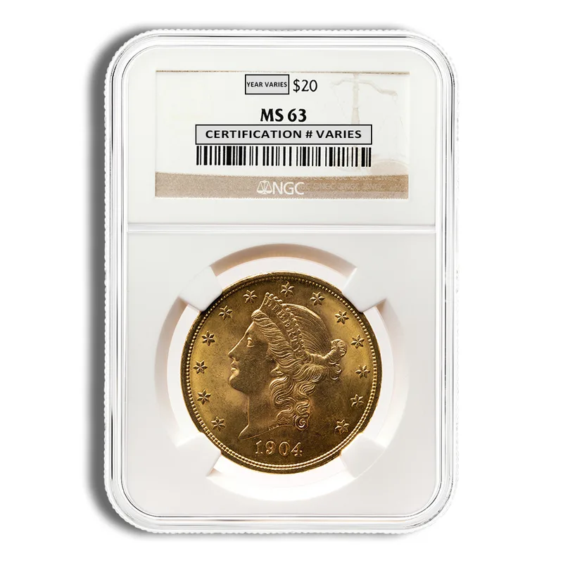 $20 Gold Liberty Double Eagle - NGC MS63 — Gold bullion from Standard Bullion