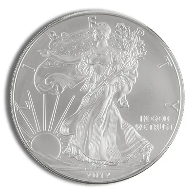 2012-W Burnished Silver Eagle with Box & COA — reverse view