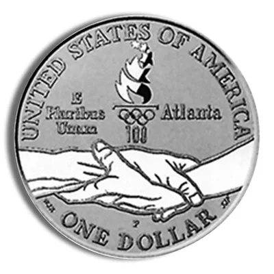 1995-P <body> Blind Runner Silver Commem - Proof — reverse view