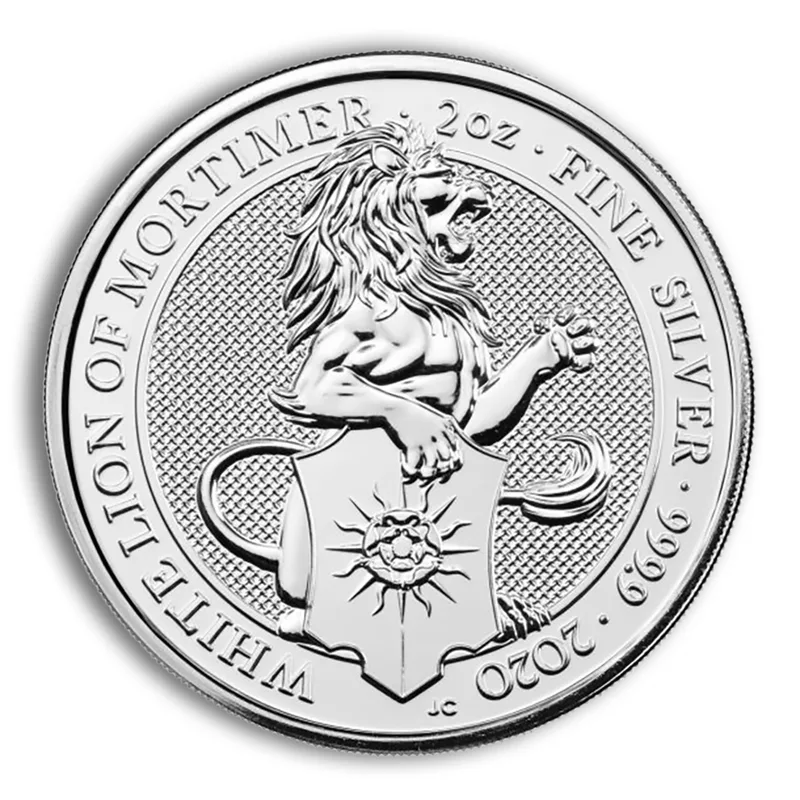 2020 2 oz Silver Great Britain Queen's Beasts - White Horse — Silver bullion from Standard Bullion
