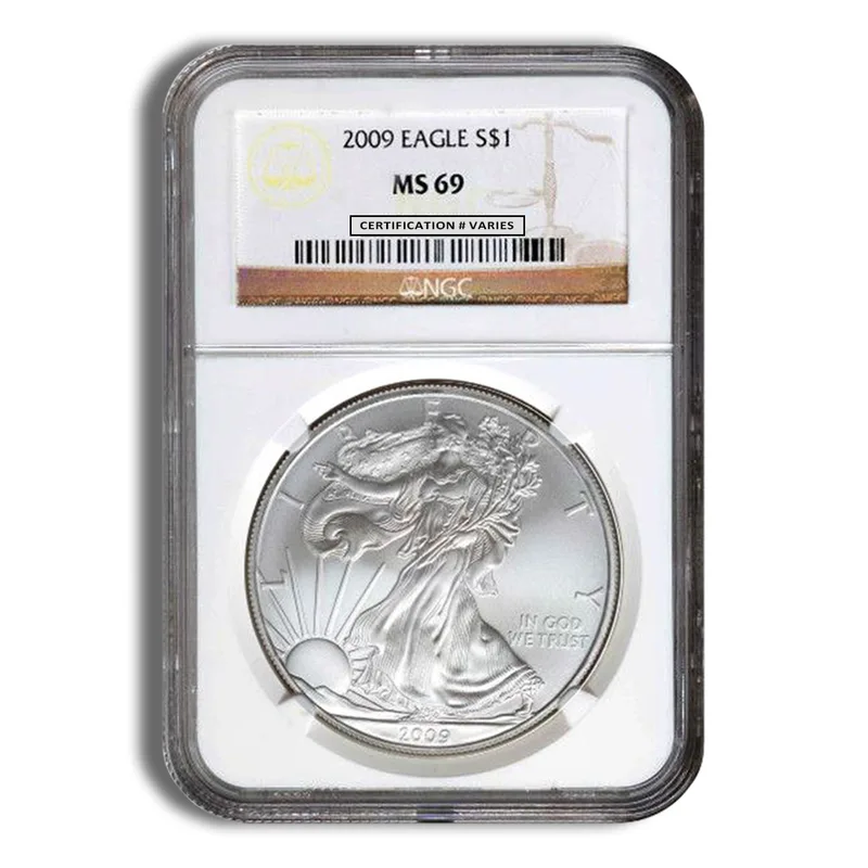 2009 Silver Eagle NGC MS69 — Silver bullion from Standard Bullion