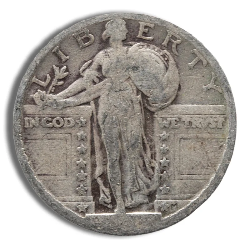 <body> FV 90% Silver Standing Liberty Quarters - No Date — Silver bullion from Standard Bullion