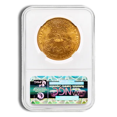 $20 Gold Liberty Double Eagle - NGC MS65 — reverse view
