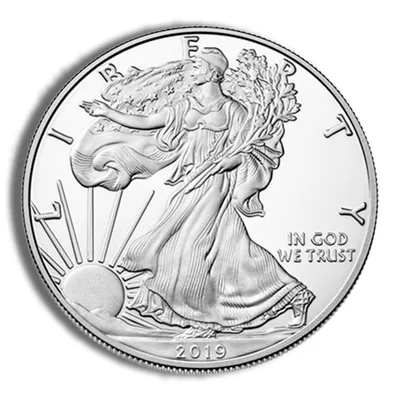 2019-W Proof Silver Eagle with Box & COA — reverse view