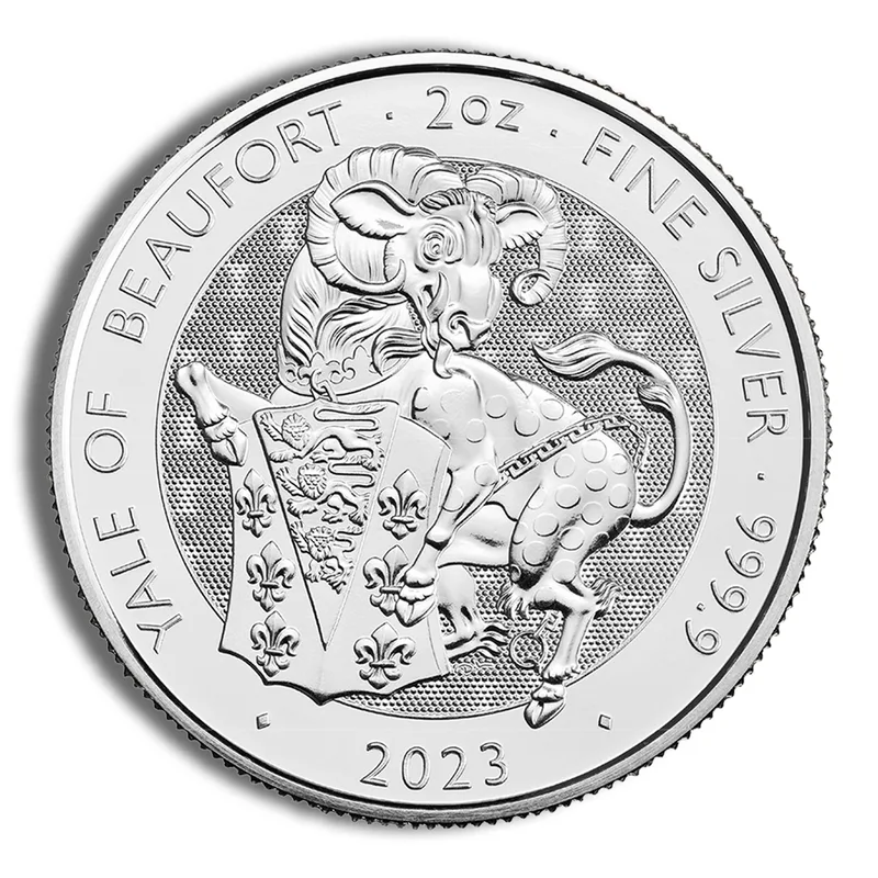 2023 2 oz Silver Great Britain Tudor Beasts - Yale of Beaufort — Silver bullion from Standard Bullion