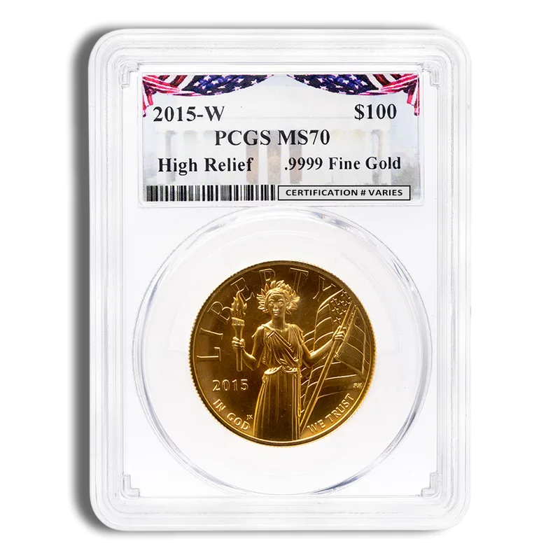 2015-W Liberty High Relief Gold Coin PCGS MS70 — Gold bullion from Standard Bullion