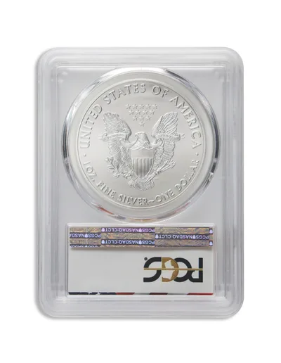 2019 Silver Eagle PCGS MS70 First Strike — reverse view