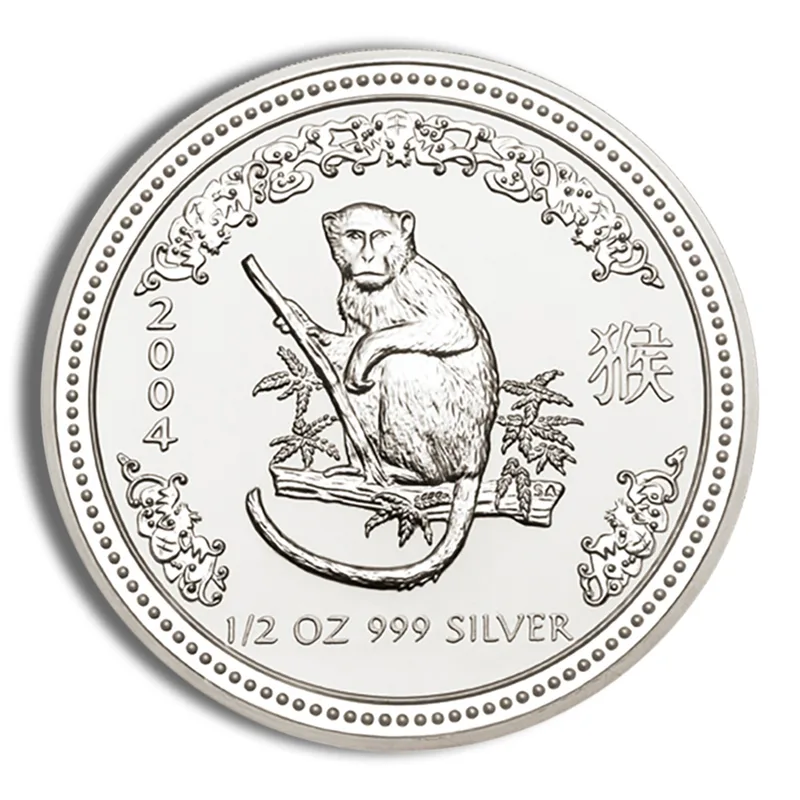 2004 1/2 oz Australia Silver Lunar Monkey BU - Series I — Silver bullion from Standard Bullion