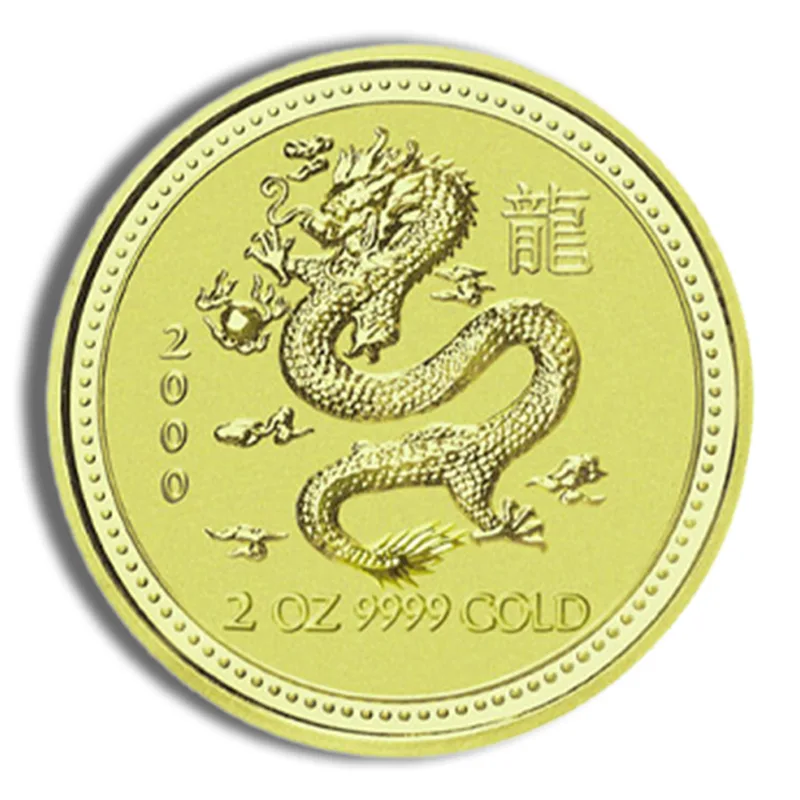 2000 2 oz Australia Gold Lunar Dragon BU - Series I — Gold bullion from Standard Bullion