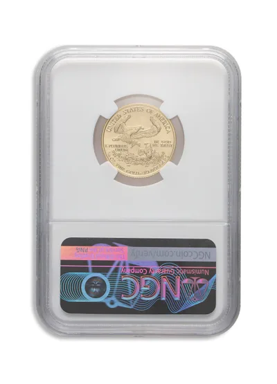 2007 1/4 oz Gold Eagle <body>0 NGC MS70 — reverse view