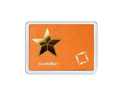 5 x 1 gram Valcambi CombiBar™ Star (Assay - Plain Back) — reverse view