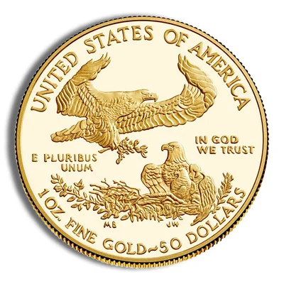 1 oz Proof Gold Eagle - Box/COA (Date Varies) — packaging view