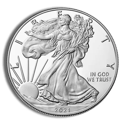 2021-W Proof Silver Eagle with Box & COA - Type 2 — reverse view