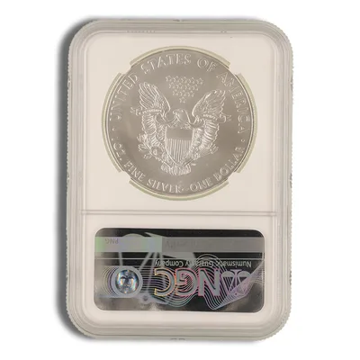 2016 Silver Eagle NGC MS70 — reverse view