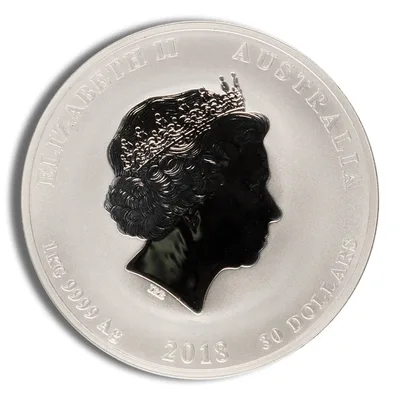 2018 Kilo Australia Silver Lunar Dog BU - Series II — reverse view