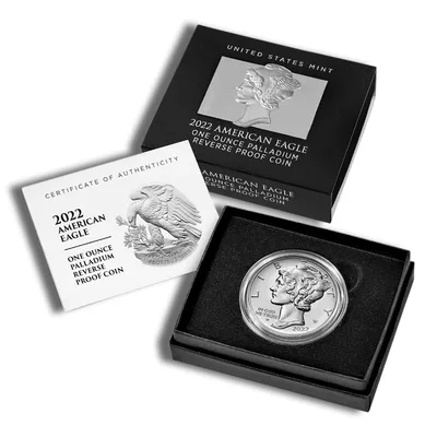 2022-W 1 oz Reverse Proof Palladium Eagle (w/Box & COA) — detail view