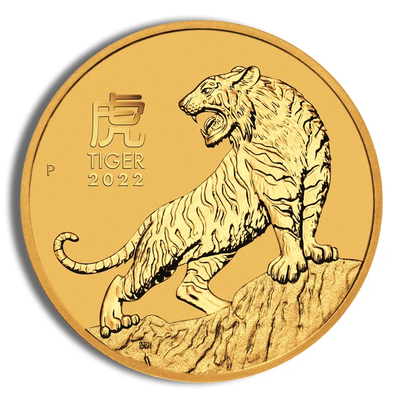 2022 1/2 oz Australia Gold Lunar Tiger BU - Series III — Gold bullion from Standard Bullion
