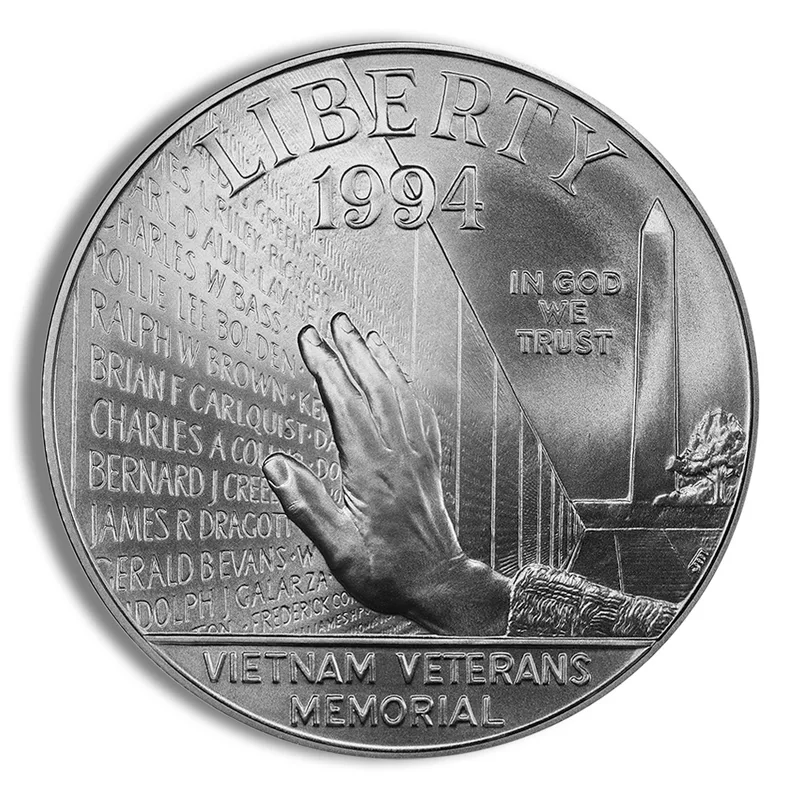 1994-W <body> Vietnam Vets Silver Commem - BU — Silver bullion from Standard Bullion