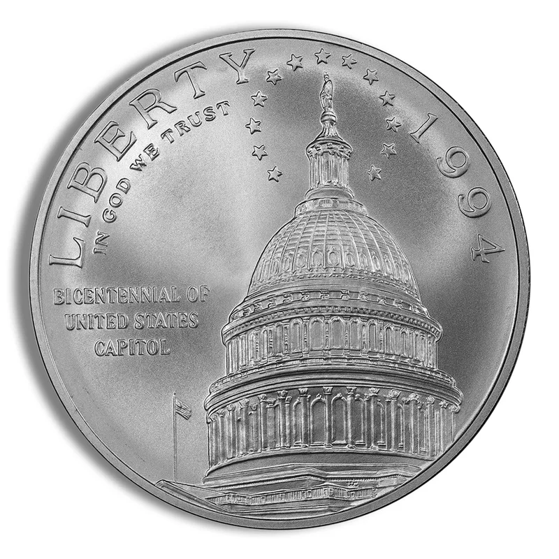 1994-D <body> Capitol Silver Commem - BU — Silver bullion from Standard Bullion