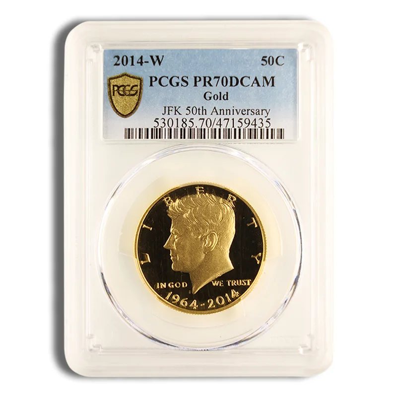2014-W 3/4 oz JFK Half Dollar Gold Coin PCGS PR70 (Label Varies) — Gold bullion from Standard Bullion
